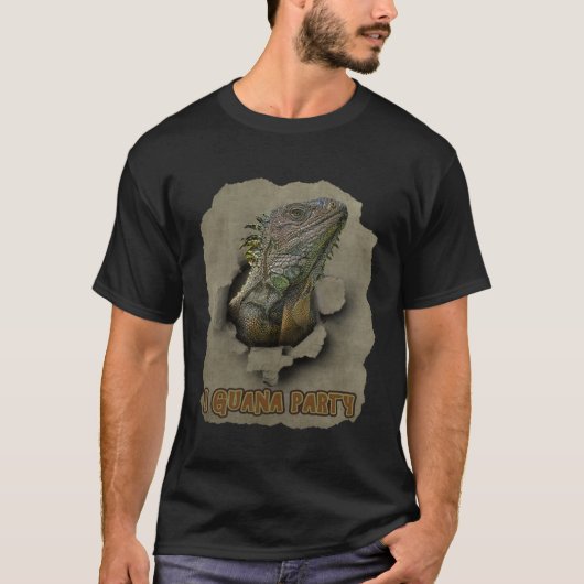 I Guana Party I want to party Iguana Party Animal Tシャツ (正面)