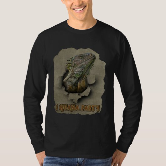 I Guana Party I want to party Iguana Party Animal Tシャツ (正面)