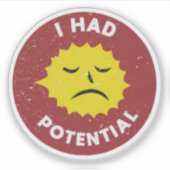 I Had Potential stickers, Funny Physics シール (正面)
