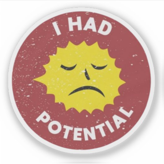  I Had Potential stickers, Funny Physics シール (正面)