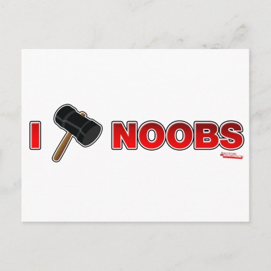 I Hammer Noobs – ゲームゲーム用ビデオゲーム ポストカード (正面)
