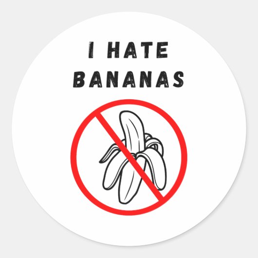 I Hate Bananas  ラウンドシール (正面)