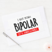 I hate being bipolar 長方形シール (封筒)