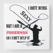 I HATE BEING SEXY スクエア壁時計 (正面)