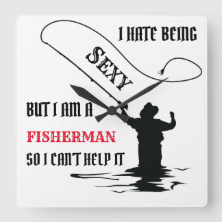 I HATE BEING SEXY スクエア壁時計