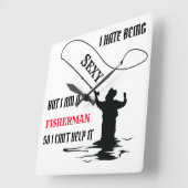 I HATE BEING SEXY スクエア壁時計 (傾斜)