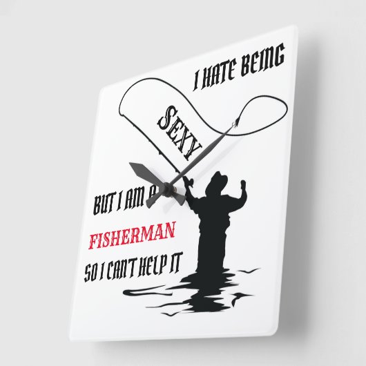 I HATE BEING SEXY スクエア壁時計 (傾斜)