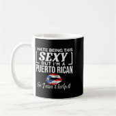 I Hate Being This Y But I'm Puerto Rican Can't Hel コーヒーマグカップ (左)