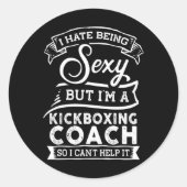 I Hate Being Y But I'm A Kickboxing Coach  ラウンドシール (正面)