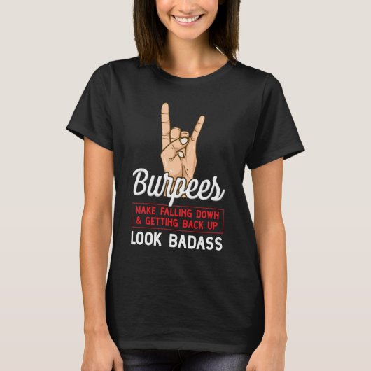 I Hate Burpees Joke  Fitness Exercise Burpee Worko Tシャツ (正面)