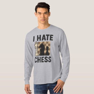 I Hate Chess long sleeve - vivid print Tシャツ