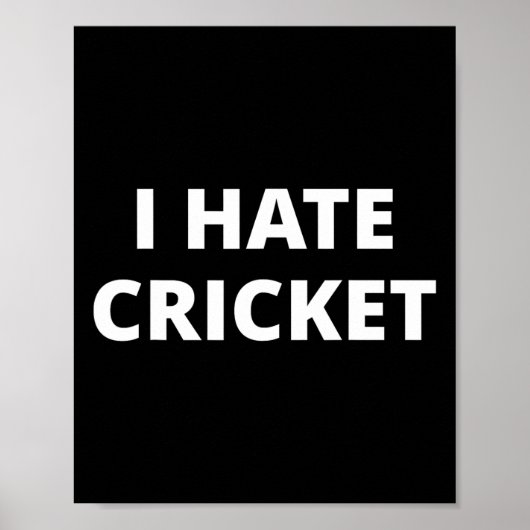 I Hate Cricket  ポスター (正面)