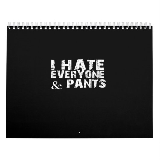 i hate everyone and pants カレンダー (カバー)