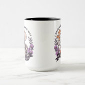 I hate everyone but coffe helps skeleton Halloween マグカップ (中央)