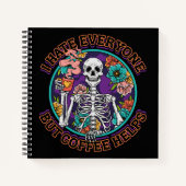I Hate Everyone Coffee Helps Coffee Lover Gifts  ノートブック (正面)