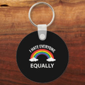 I Hate Everyone Equally Lgbtq Pride Month Flag Rai キーホルダー (正面)