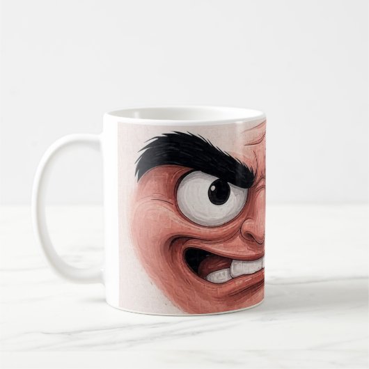 "I Hate Mondays" Mug - The Angry Face That Speaks コーヒーマグカップ (左)