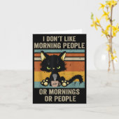 I Hate Morning People And Mornings And People Coff カード (黄色い花)