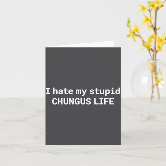 I Hate My Stud Chungus Life, Funny Meme Long Sleev カード (黄色い花)