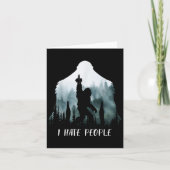 I Hate People Bigfoot Funny Bigfoot Camping Gift  カード (正面)