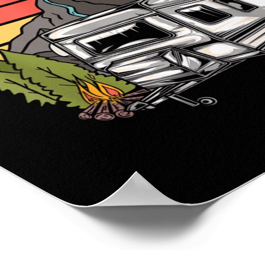 I Hate Pulling Out - Funny Camping Retro Trailer T ポスター (角)