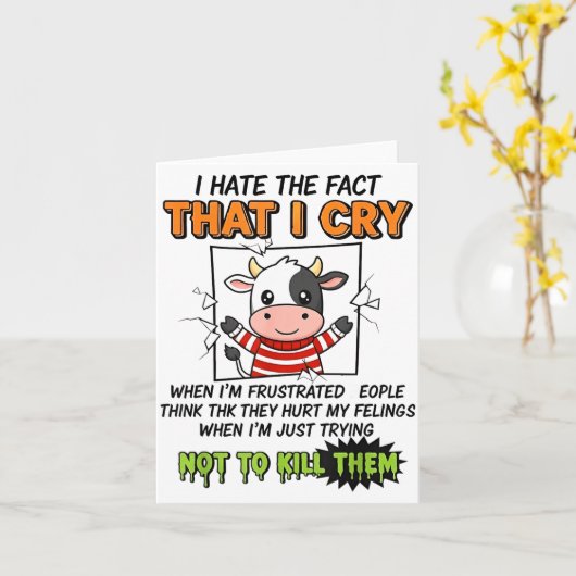 I Hate The Fact That I Cry When I'm Frustrated Peo カード (黄色い花)