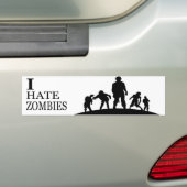 I HATE ZOMBIES バンパーステッカー (車上)