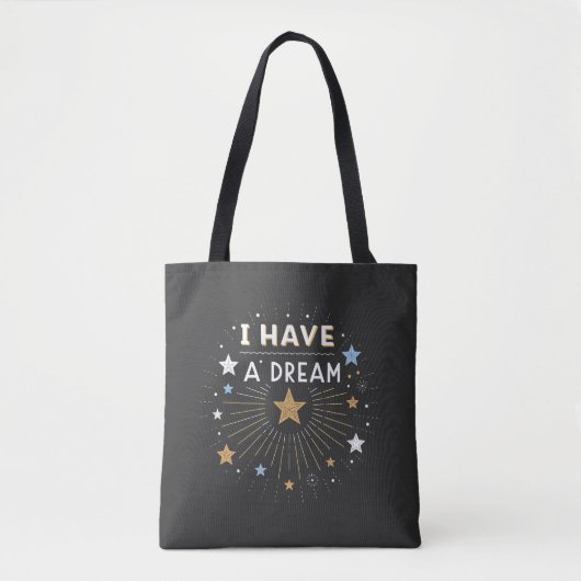 I Have a Dream Inspirational Starburst Art トートバッグ (正面)
