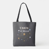 I Have a Dream Inspirational Starburst Art トートバッグ (裏面)