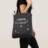 I Have a Dream Inspirational Starburst Art トートバッグ (クローズアップ)