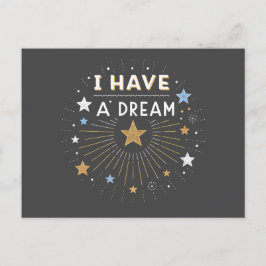I Have a Dream Inspirational Starburst Art ポストカード