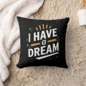 I Have a Dream Inspirational Typography Art クッション (ブランケット)