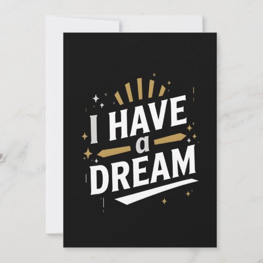 I Have a Dream Inspirational Typography Art シーズンカード (正面)
