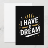 I Have a Dream Inspirational Typography Art シーズンカード (正面/裏面)