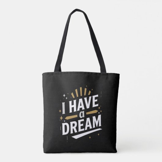 I Have a Dream Inspirational Typography Art トートバッグ (裏面)