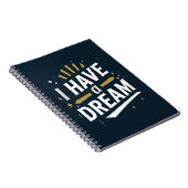 I Have a Dream Inspirational Typography Art ノートブック (右側)