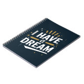 I Have a Dream Inspirational Typography Art ノートブック (左側)