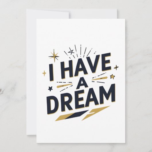 I Have a Dream Inspirational Typography Design シーズンカード (正面)