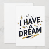 I Have a Dream Inspirational Typography Design シーズンカード (正面/裏面)