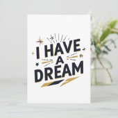 I Have a Dream Inspirational Typography Design シーズンカード (スタンド正面)