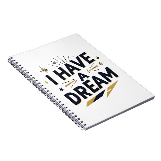 I Have a Dream Inspirational Typography Design ノートブック (右側)