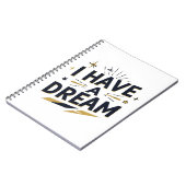 I Have a Dream Inspirational Typography Design ノートブック (左側)