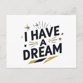 I Have a Dream Inspirational Typography Design ポストカード