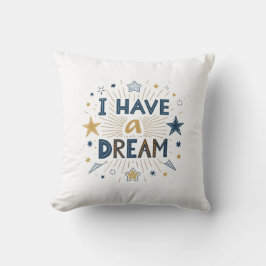I Have a Dream Starburst Typography Art クッション