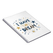 I Have a Dream Starburst Typography Art ノートブック (右側)