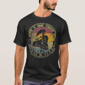 I Have A One Track Mind Train Retro Engine Model Tシャツ (正面)