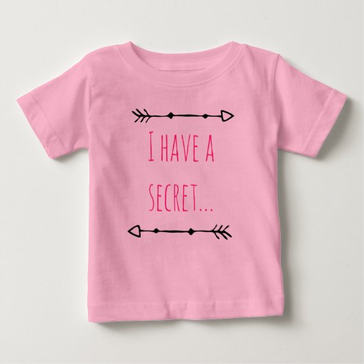 I have a secret, big sister customizable date ベビーTシャツ (正面)
