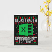 I Have A Spreadsheet For That Christmas Ugly Sweat カード (黄色い花)