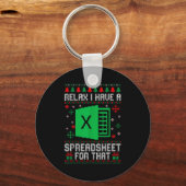 I Have A Spreadsheet For That Christmas Ugly Sweat キーホルダー (正面)