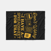 I Have A Spreadsheet For That Funny Accountant フリースブランケット (正面(横))